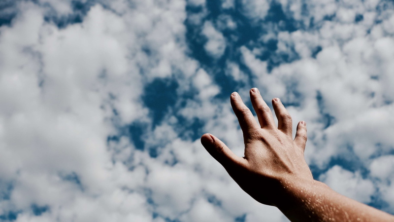day, human finger, body part, human body part, praise, 4K, nature, personal perspective, human hand, outdoors, real people, clouds, close-up, human limb