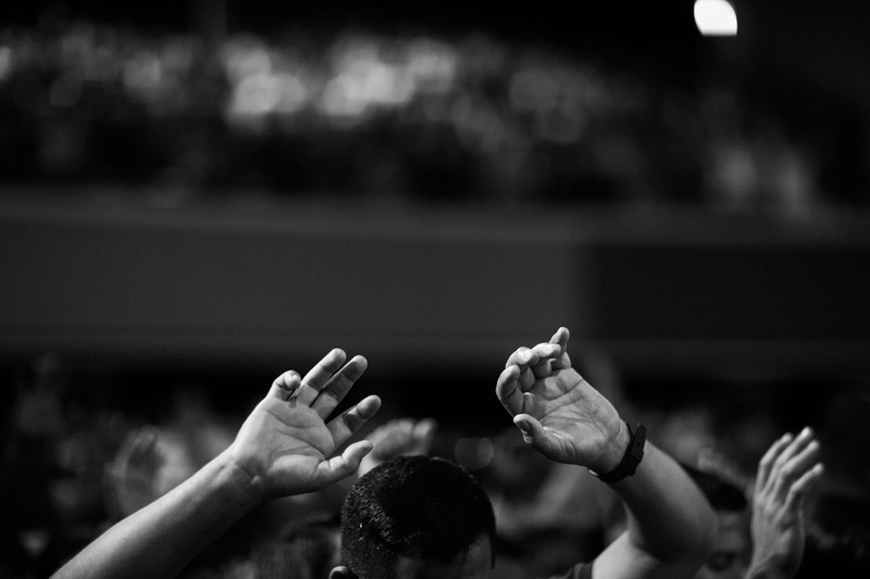 hand, hands, people, unity, focus on foreground, arms raised, light, blur, sport, spectator, togetherness, pray, human body part, human limb, black-and-white