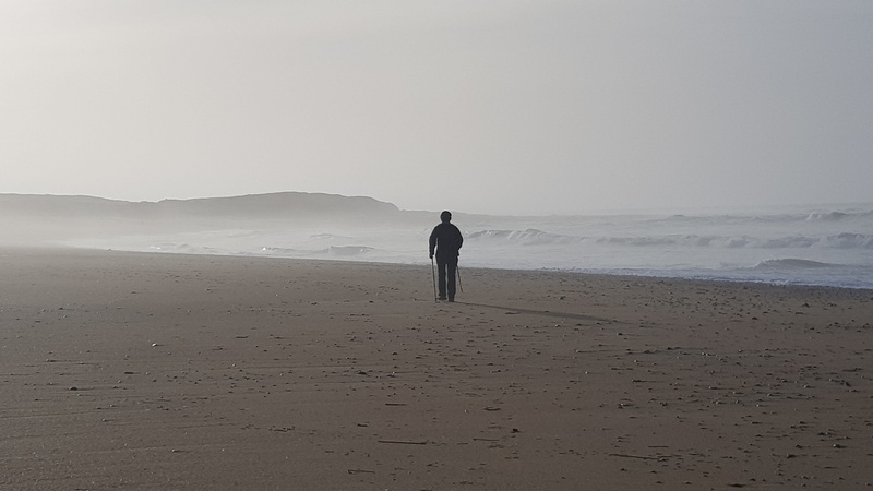 real people, environment, beach, desert, saint-gilles-croix-de-vie, person, leisure activity, ground, land, weather, france, standing, contemplation, vendée