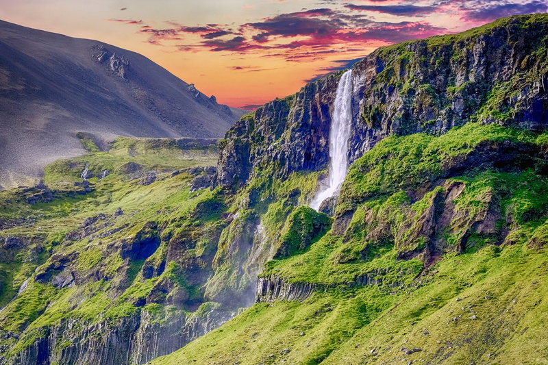 catarata, montañas, 1080P, cascada, agua, precipicio