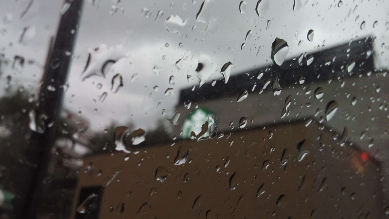 raindrop, starbucks, rain, window, monsoon, car, rainy season, abstract, no people, motor vehicle, 2K, transportation, glass, wet, mode of transportation