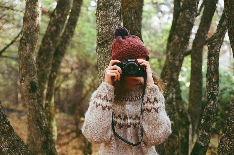 Minolta, forest, women outdoors, 2K, camera, women, Stefania Jane