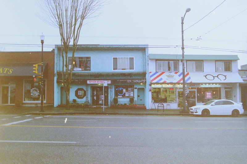 outdoors, mode of transportation, architecture, vancouver, film, no people, tree, building, day, window, built structure, street, building exterior, canada
