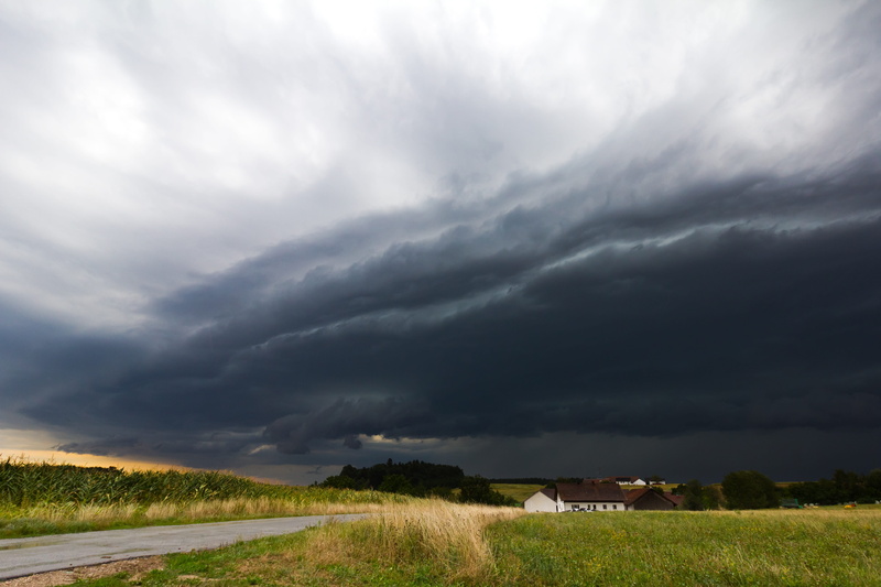 plant, sky, no people, ominous, nature, environment, cloud - sky, arcus, road, storm front, thunderstorm, squall line, scenics - nature, imposing, dramatic sky