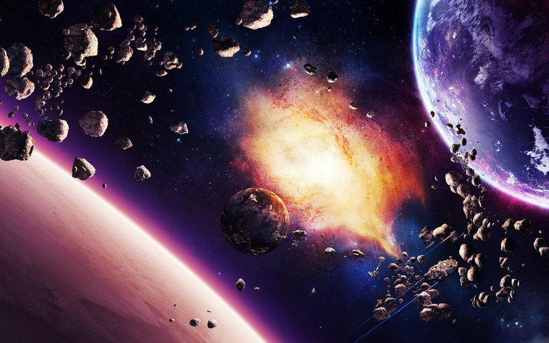 rocks, stars, activity, 2K, fire, planet, sky, space, intense, night