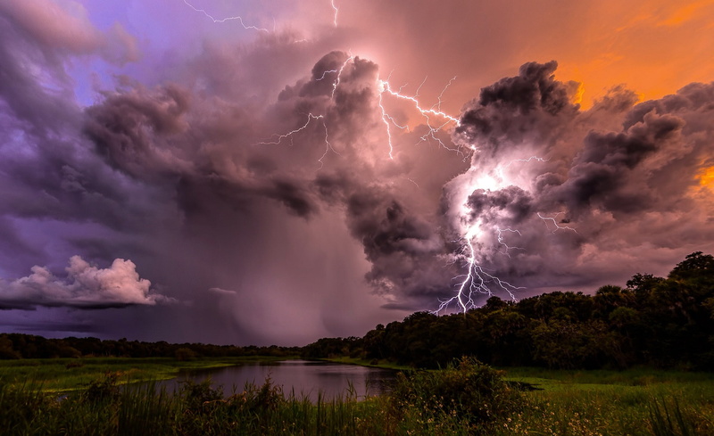 Sun and Sky, environment, reflection, storm cloud, scenics - nature, cloudscape, thunder, landscape, power, dramatic sky, cloud - sky, beauty in nature