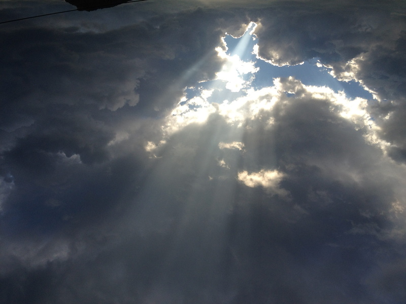 cloud - Sky, back lit, ominous, truth, meteorology, stratosphere, idyllic, cloudscape, sky, sunny, outdoors, no people, sunlight, dark, blue sky, overcast