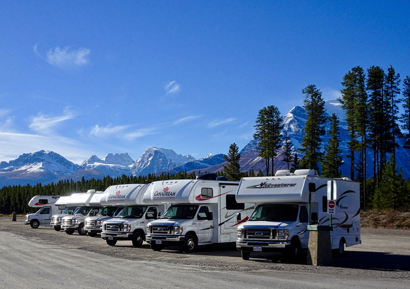 snow, mountain, stationary, blue, sky, travel, camper, gray, mode of transportation, snowcapped mountain, motorhome, motor vehicle, camping, no people
