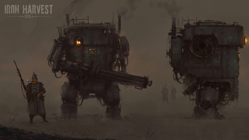 communication, fog, government, no people, architecture, dusk, outdoors, sky, train, land vehicle, soldier, Saxony Empire (Iron Harvest), Iron Harvest