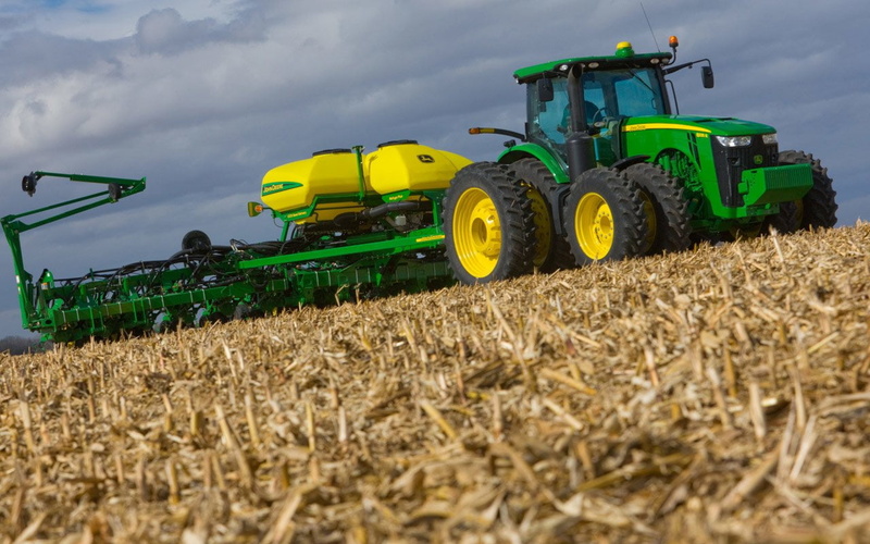 farm, growth, Vehicles, sky, combine harvester, 720P, plant, crop, agriculture, day, land, agricultural machinery, nature, cereal plant, agricultural equipment