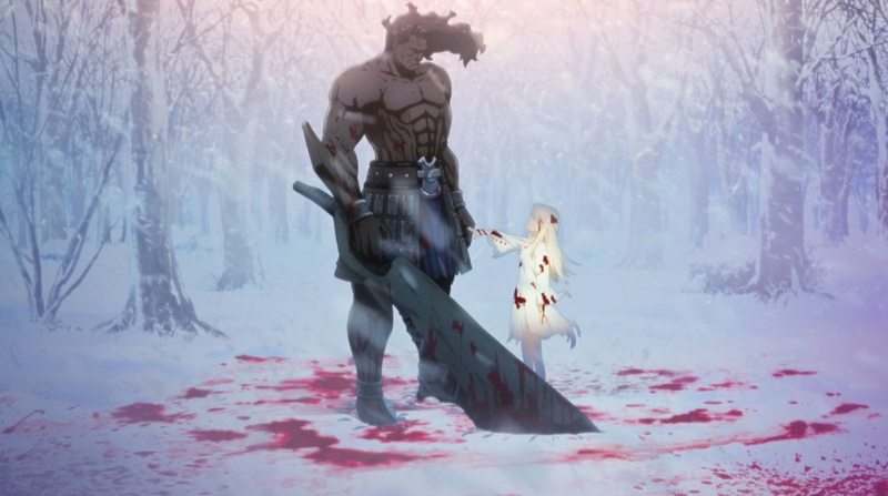 snow, Fate/Stay Night: Unlimited Blade Works, Berserker (Fate/stay night), outdoors, adult, clothing, plant, domestic, Fate Series, winter, real people