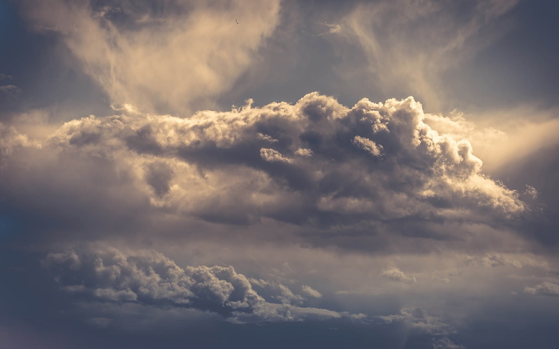 tranquil scene, clouds, day, meteorology, outdoors, scenics - nature, ominous, 1080P, fluffy, dramatic sky, overcast, environment, cloudscape, filter