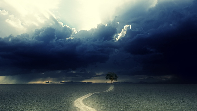dark, nature, storm cloud, grass, landscape, cloud - sky, water, tranquility, tranquil scene, clouds, dramatic sky, field, environment, no people