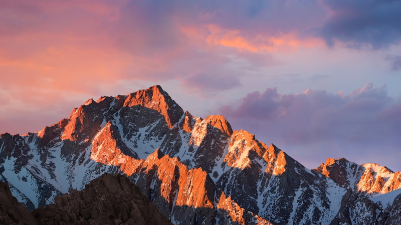 macos, sky, sierra, mountains, black, mountain, white, 4k, 5K, 5k