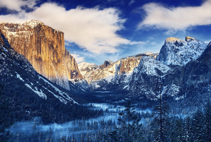 4K, mountains, snow, Mac Sierra, MacOS
