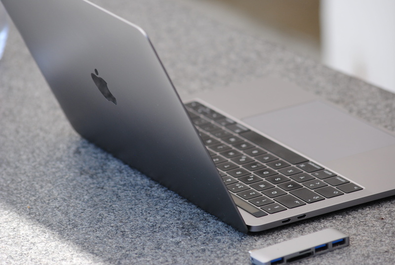 touchbar, communication, touch id, 2016, indoors, macbook, portable information device, close-up, apple, no people, keyboard, computer, connection, Usb-C