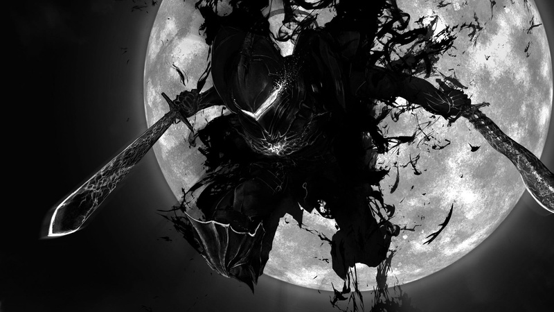 art and craft, character, nature, growth, digital, reflection, Fate/Zero, fragility, vulnerability, digital composite, sword, black, close-up
