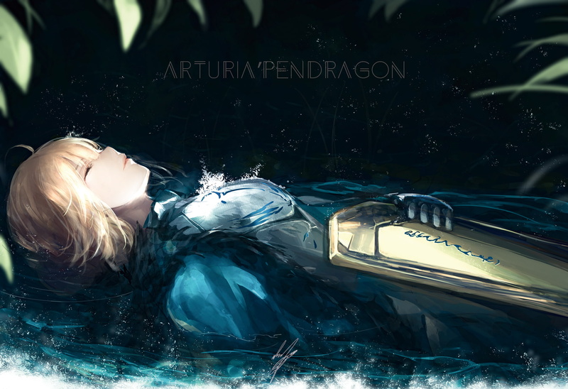 women, outdoors, digital art, leisure activity, artwork, Fate/Zero, Fate/Stay Night, 1080P, girls, Artoria Pendragon, child, Fate Series, nature, western script