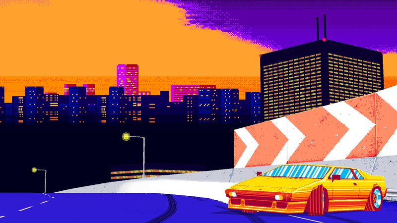 8-bit, 1080P, mode of transportation, built structure, wall - building feature, office building exterior, nature, outdoors, building exterior, city, transportation