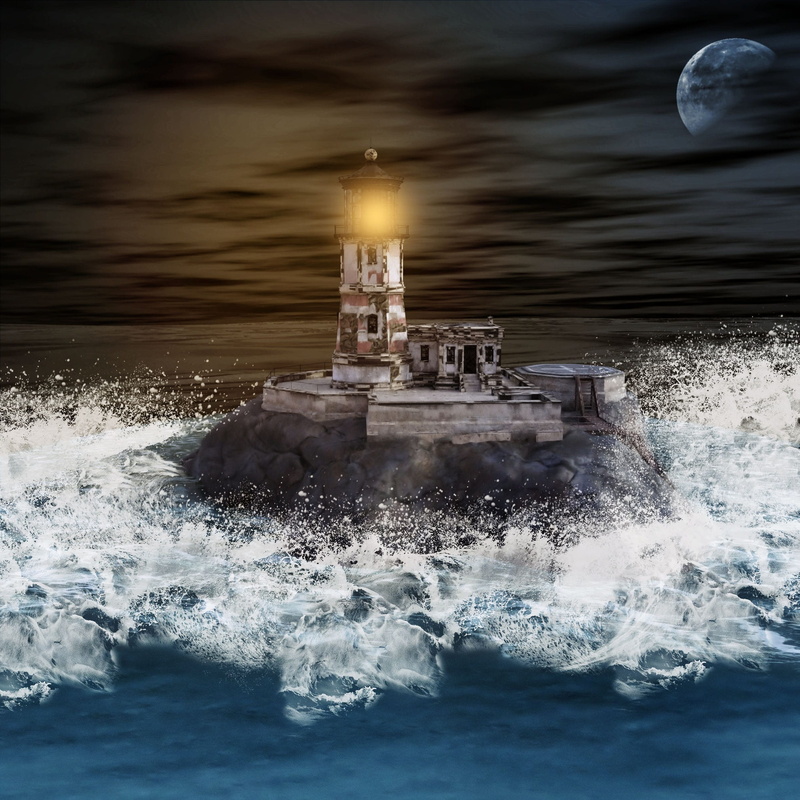 rocky, spray, tower, motion, power in nature, rock, long exposure, surf, wave, struck, waterfront, water, lighthouse, ocean, architecture, maritime, 1080P