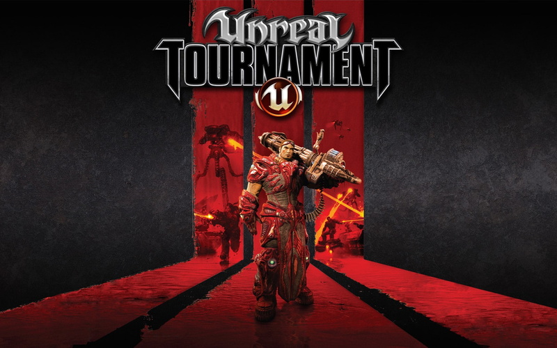 text, male likeness, built structure, wall - building feature, real people, adult, representation, people, illuminated, full length, front view, red, Unreal Tournament