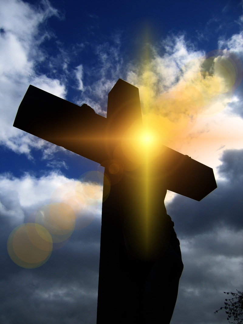 christianity, sunset, daytime, catholic, figure, faith, spirituality, no people, belief, catholicism, lens flare, cross, religion, sky, sunlight, silhouette
