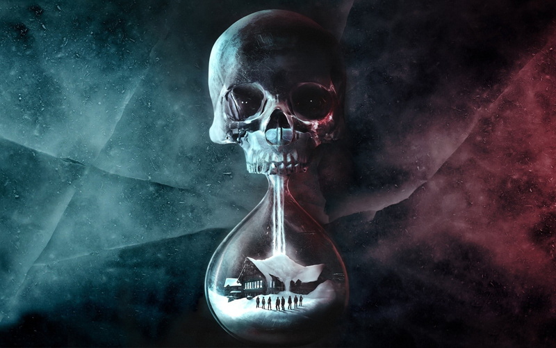 people, snow, hourglasses, video games, skull, 1080P, house, Until Dawn, digital art