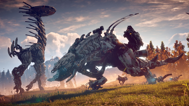 dinosaurs, 4K, 4K, Watchers, Horizon Zero Dawn, Thunderjaw, robot