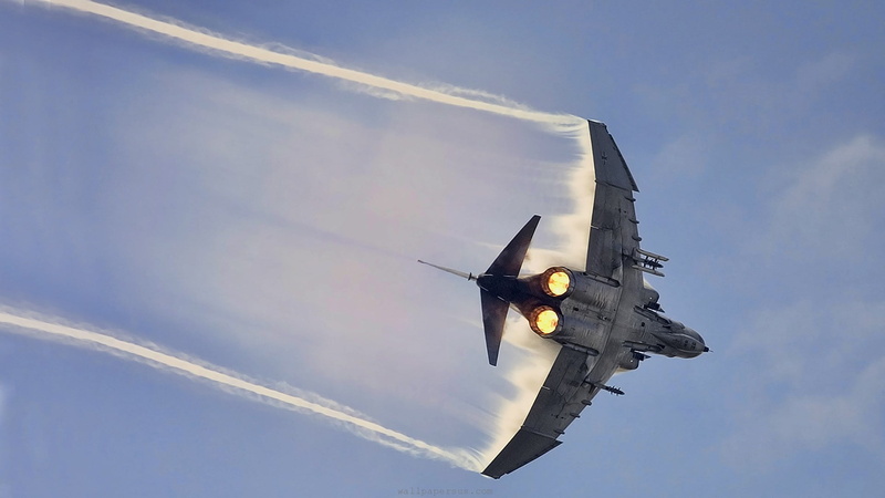 day, motion, no people, outdoors, military, airplane, plane, flying, aerospace industry, F-4 Phantom II, on the move, directly below, warplanes, mid-air
