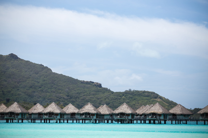 tranquility, scenics - nature, built structure, lagun, architecture, water, sky, day, french polynesia, thatched roof, no people, vacation, outdoors, nature