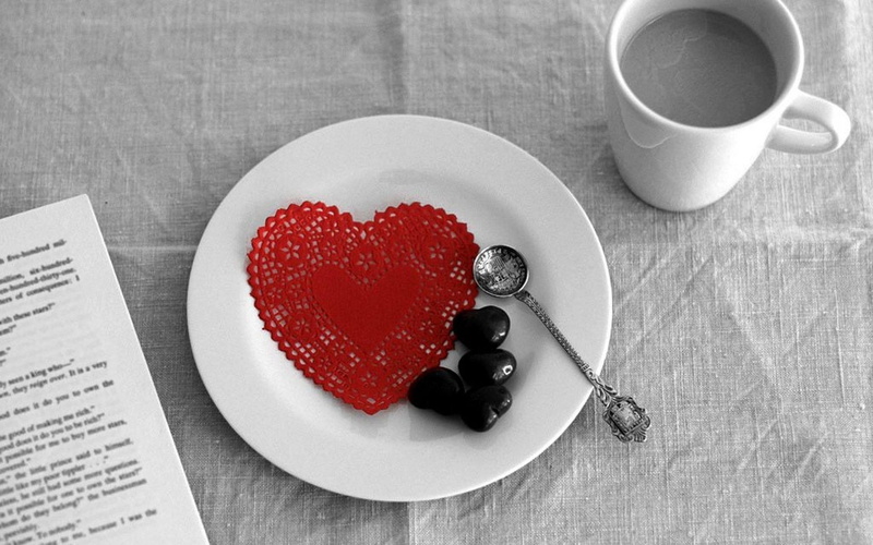 white, good, love, morning, mug, good morning, plate, 4K, ceramic, heart, romantic, decorations