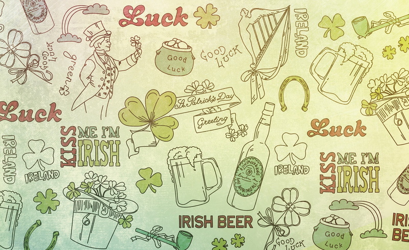 good, patricks day, good luck, Kiss, 2015, western script, Saint Patricks Day, st, art and craft, drawing - art product, text, Happy, backgrounds, Irish