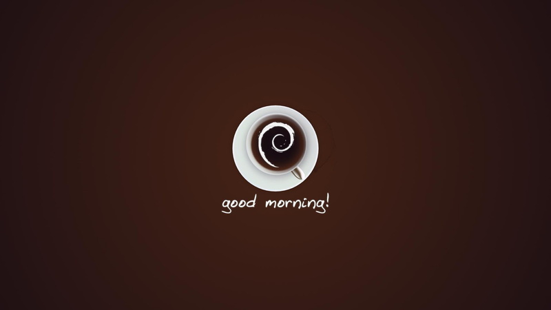 black, good morning, good, logo, print, morning, love, white, 1080P, background