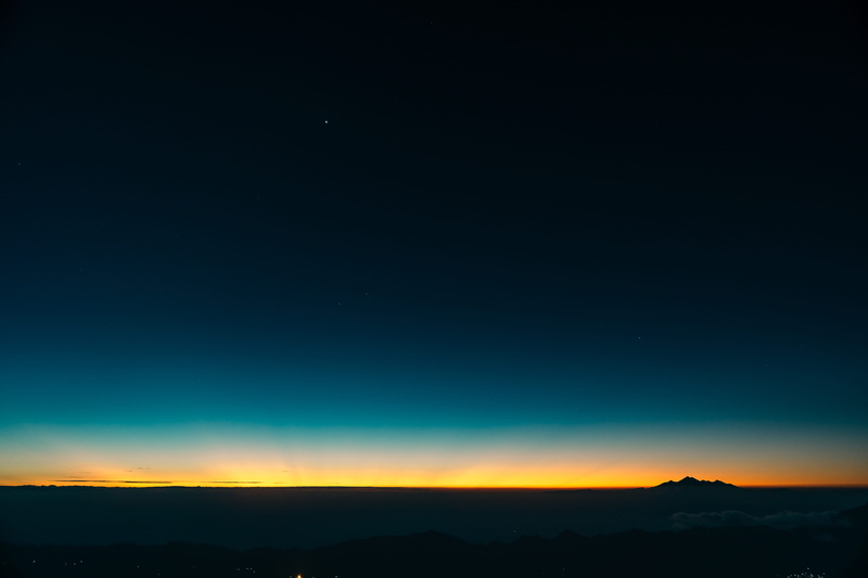 star - space, idyllic, hiking, scenics - nature, night, astronomy, non-urban scene, mount batur, tranquility, space, sunrise, beauty in nature, light, copy space