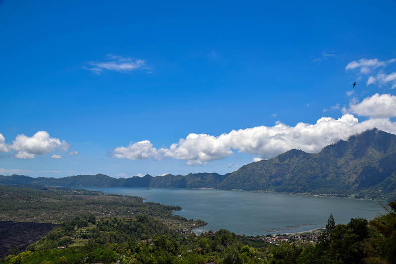 5K, landscape, beauty in nature, no people, volcano, outdoors, lake, panorama, land, view, clouds, tranquility, mountain range, bay, Bali, Indonesia, tree