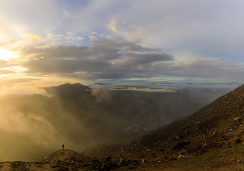indonesia, scenics - nature, merdeka, no people, gunung sibayak, landscape, day, volcano, outdoors, physical geography, tranquility, mountain peak, idyllic