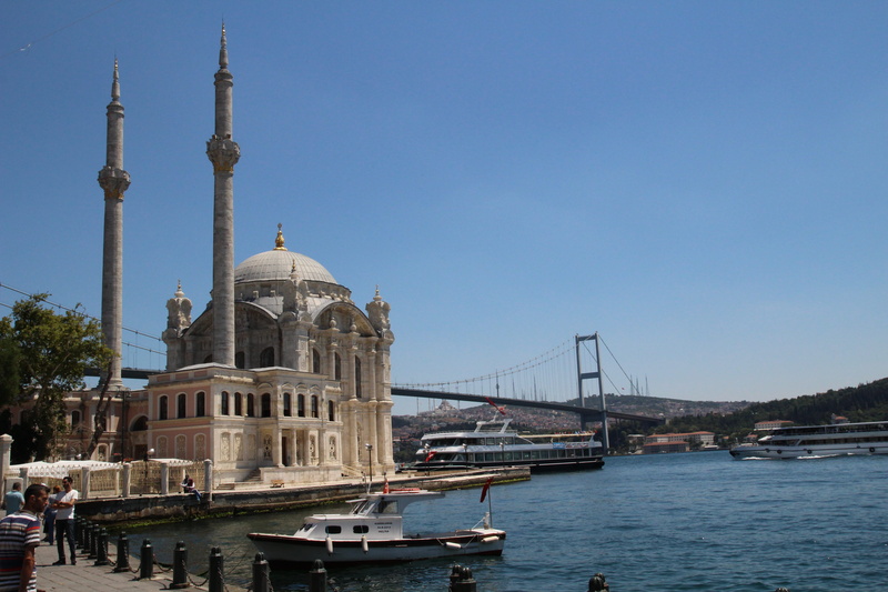 on, outdoors, marine, travel destinations, transportation, Ortakoy, religion, bridge, Istanbul, ottoman, 5K, built structure, in background, architecture