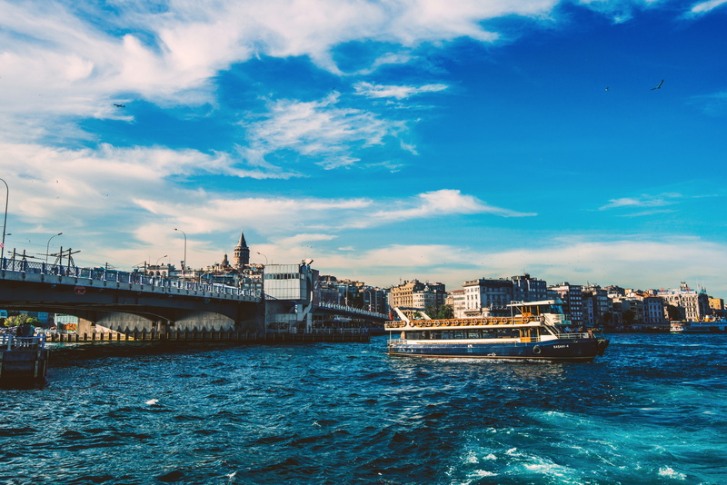 transportation, nature, ferry, landmark, passenger craft, cloud - sky, sky, nautical vessel, bosphorus, building exterior, built structure, water, sea