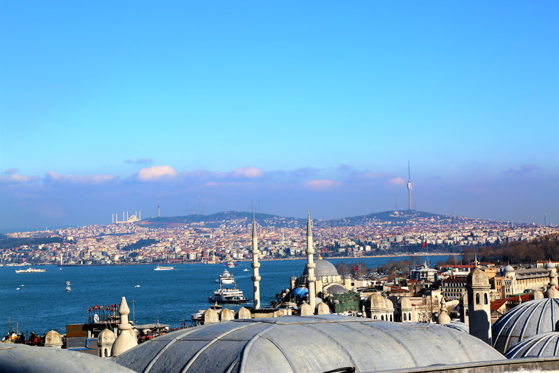 istanbul, tourism, marine, copy space, sky, mosques, city, water, 5K, turkey, travel, transportation, building exterior, architecture, harbor, bosphorus