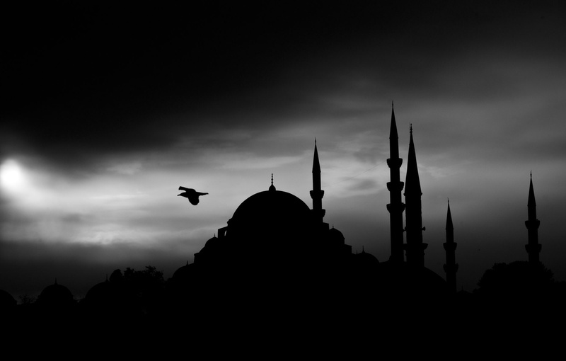 Süleymaniye Mosque, Silhouette, 1080P, Istanbul, Suleymaniye Mosque, Mosques, Mosque, Night
