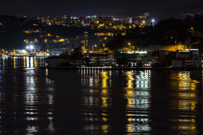 night, building, Illuminated, building exterior, Colors, Vanikoy, no people, Kandilli, waterfront, 2018, hulkiokantabak, nature, lighting equipment, Reflection