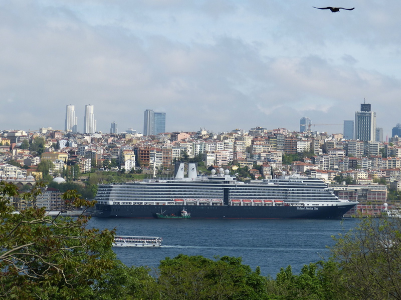 ship, city, day, Istanbul, building, Turkey, 4K, mode of transportation, building exterior, passenger craft, skyscraper, luxury, architecture, water, cityscape