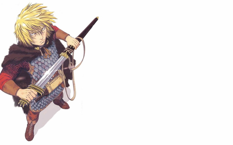 rock music, studio shot, Thorfinn, playing, adult, white background, string instrument, Vinland Saga, men, one person, performance, musical equipment, front view