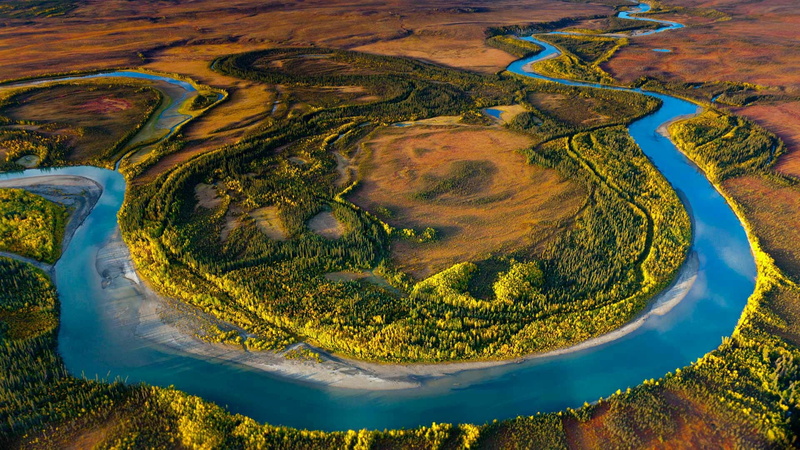 arctic, landscape, 1080P, Arctic National Park, park, trees, river, national, USA, Alaska, reserve