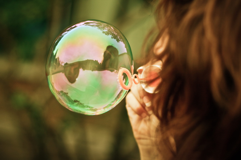day, soap Sud, reflection, nature, sunlight, vulnerability, outdoors, party, playful, one Person, brunette, sphere, women, glass - material, human body part