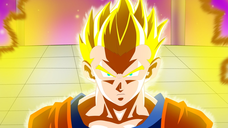 1080P, indoors, men, front view, creativity, illuminated, headshot, Dragon Ball Super, celebration, sunlight, nature, digital composite, one person, unrecognizable person