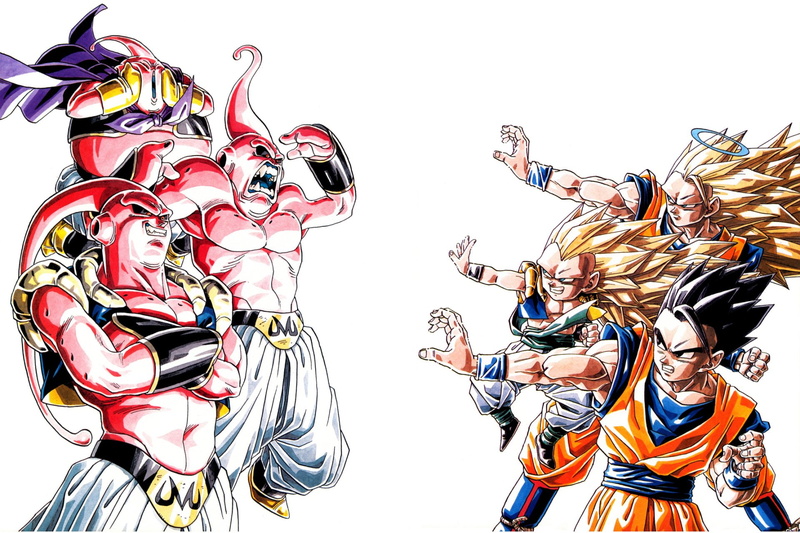 Majin Buu, Goku, 1080P, Dragon Ball, Dragon Ball Z, Gohan (Dragon Ball)