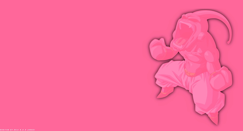 Pink, Dragon Ball Z Kai, Majin Buu, Dragon Ball Z, 5K, Minimalist, Dragon Ball