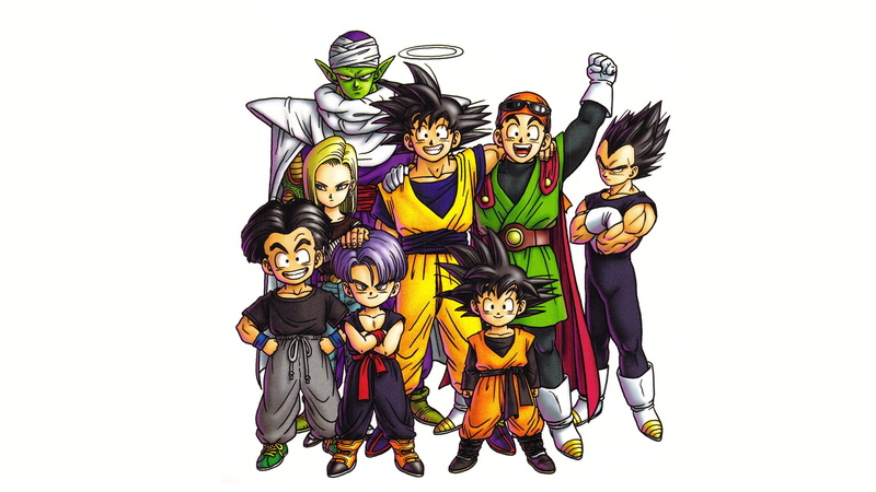 Son Goten, Dragon Ball Z, 1080P, simple background, trunks, Android 18, Gohan, Piccolo, Dragon Ball, Trunks (character), Son Gohan, Vegeta, Son Goku, Krillin