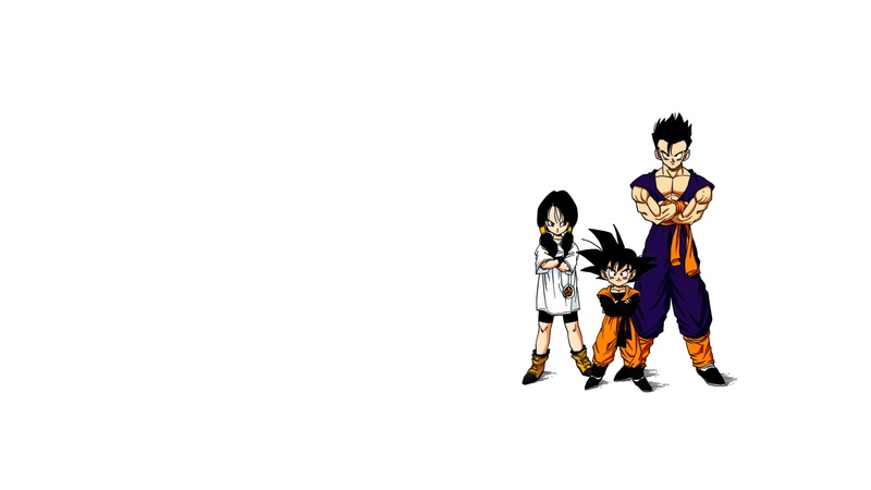 simple background, Son Gohan, Dragon Ball Z, manga, Dragon Ball, 1080P, Gohan, Son Goten, Videl